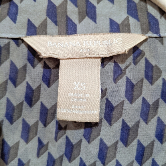 Banana Republic Mandarin Collar Button Down Blouse - Picture 7 of 7